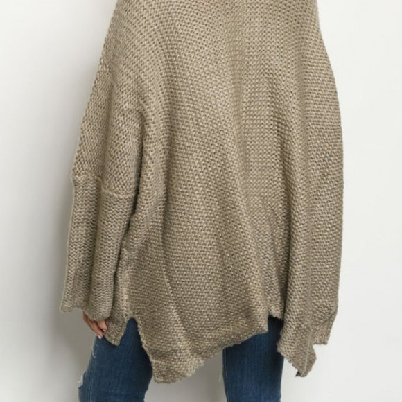 TAUPE CARDIGAN SWEATER - Picture 4 of 9